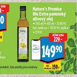 Albert Nature's Promise Bio Extra panenský olivový olej 500 ml nabídka