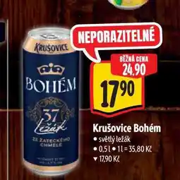 Albert Krušovice Bohém světlý ležák 0,51 nabídka