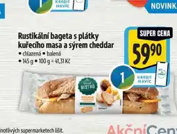 Albert Rustikální bageta s plátky kuřecího masa a sýrem cheddar 145 g nabídka