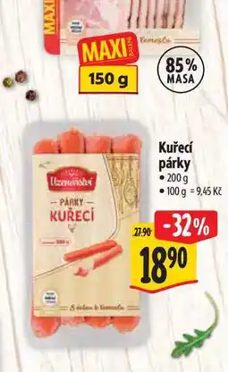 Albert Kuřecí párky 200 g nabídka