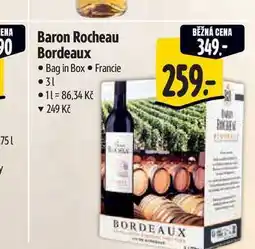 Albert Baron Rocheau Bordeaux Bag in Box 3 l nabídka