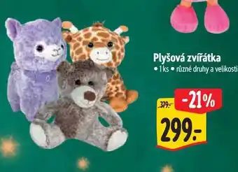 Albert Plyšová zvířátka 1ks nabídka
