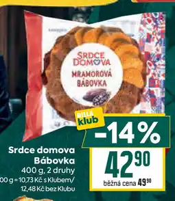 Billa Srdce domova Bábovka nabídka