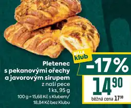 Billa Pletenec s pekanovými ořechy a javorovým sirupem nabídka