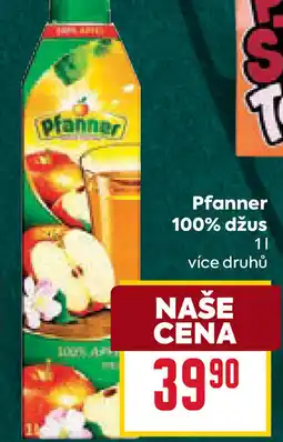 Billa Pfanner 100% džus nabídka