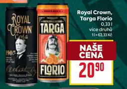 Billa Royal Crown, Targa Florio nabídka