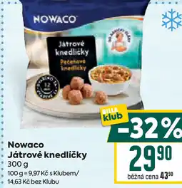Billa Nowaco Játrové knedlíčky nabídka