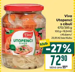 Billa Viva Utopenci s cibulí nabídka