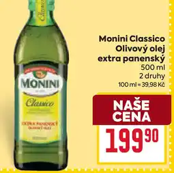 Billa Monini Classico Olivový olej extra panenský nabídka