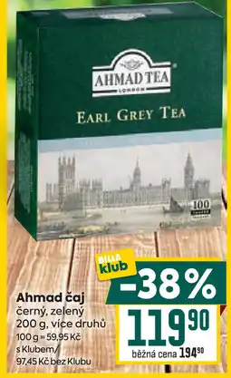 Billa Ahmad čaj černý, zelený nabídka