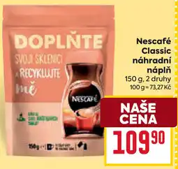 Billa Nescafé Classic náhradní náplň nabídka