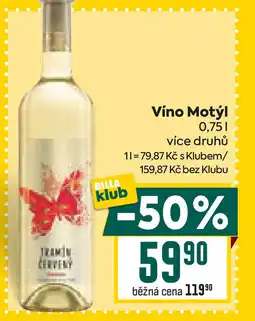 Billa Víno Motýl nabídka