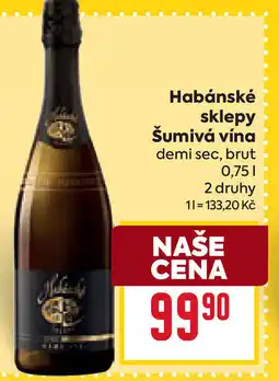Billa Habánské sklepy Šumivá vína demi sec, brut nabídka
