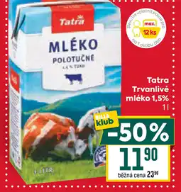 Billa Tatra Trvanlivé mléko 1,5% nabídka