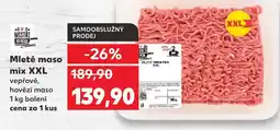 Kaufland Mleté maso mix XXL nabídka