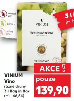 Kaufland VINIUM Vino nabídka