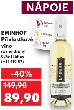 Kaufland EMINHOF Přívlastkové víno nabídka