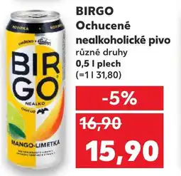 Kaufland BIRGO Ochucené nealkoholické pivo nabídka