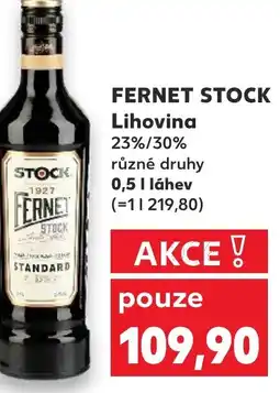 Kaufland FERNET STOCK Lihovina nabídka