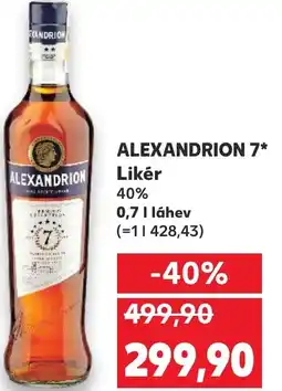 Kaufland ALEXANDRION 7* Likér 40% nabídka