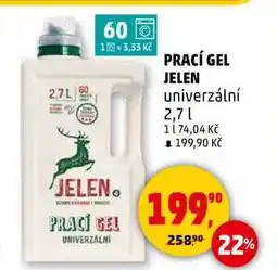 Penny Market PRACÍ GEL JELEN, 2,7 l nabídka