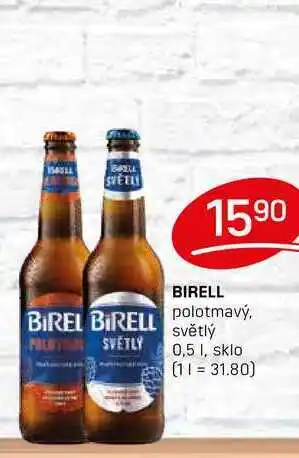 BIRELL polotmavý, světlý SVETLY 0,5l
