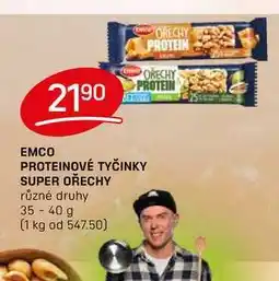 Flop EMCO PROTEINOVÉ TYČINKY SUPER OŘECHY různé druhy 35-40 g nabídka