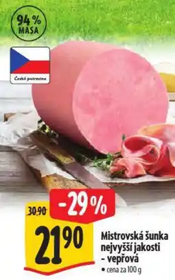 Albert Mistrovská šunka nejvyšší jakosti - vepřová nabídka