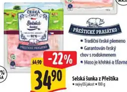 Albert Selská šunka z Přeštíka nabídka