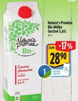 Albert Nature's Promise Bio Mléko čerstvé 3,6% nabídka