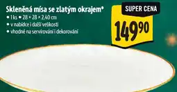 Albert Skleněná mísa se zlatým okrajem nabídka