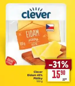 Billa Clever Eidam 45% plátky nabídka