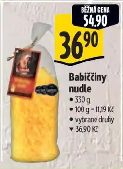 Albert Babiččiny nudle nabídka