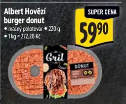 Albert Albert Hovězí burger donut nabídka