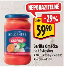 Albert Barilla Omáčka na těstoviny nabídka