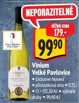 Albert Vinium Velké Pavlovice nabídka
