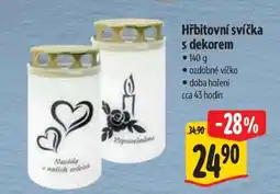 Albert Hřbitovní svíčka s dekorem nabídka