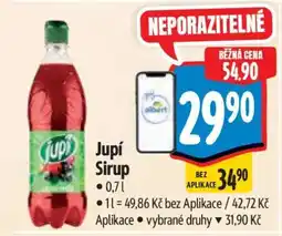 Albert Jupí sirup nabídka