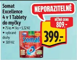 Albert Somat Excellence 4 v 1 Tablety do myčky nabídka