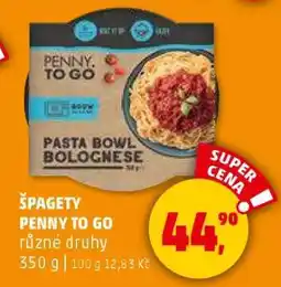 Penny Market ŠPAGETY PENNY TO GO nabídka