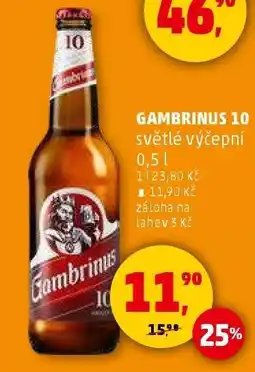 Penny Market Gambrinus 10 světlé výčepní nabídka