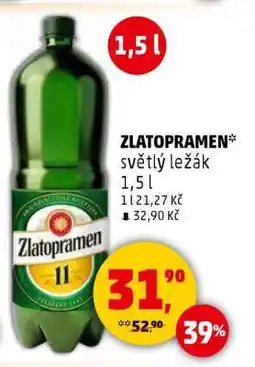 Penny Market Zlatopramen světlý ležák 1,5 l nabídka