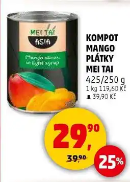 Penny Market KOMPOT MANGO PLÁTKY MEI TAI nabídka