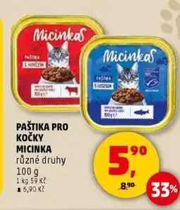 Penny Market PAŠTIKA PRO KOČKY MICINKA nabídka