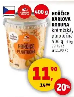 Penny Market HOŘČICE KARLOVA KORUNA nabídka