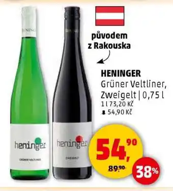Penny Market HENINGER Grüner Veltliner, Zweigelt nabídka