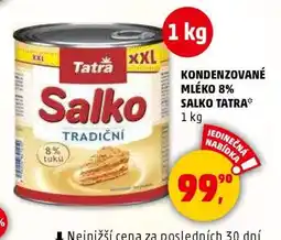 Penny Market KONDENZOVANÉ MLÉKO 8% SALKO TATRA nabídka
