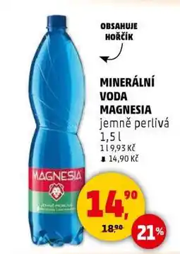 Penny Market MINERÁLNÍ VODA MAGNESIA jemně perlivá nabídka