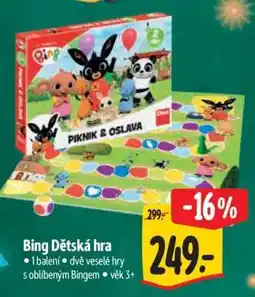 Albert Bing Dětská hra nabídka