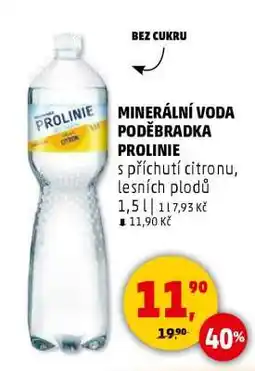 Penny Market MINERÁLNÍ VODA PODĚBRADKA PROLINIE nabídka